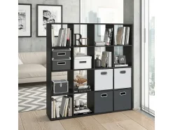 Separador de ambientes negro 138.5x29x142.5 karree