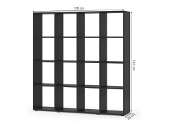 Separador de ambientes negro 138.5x29x142.5 karree