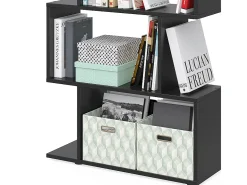 Separador de ambientes negro 70x23.8x97.4 levio