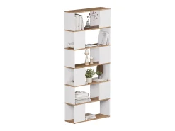 Separador de ambientes roble blanco/dorado 80x24x186 eneos