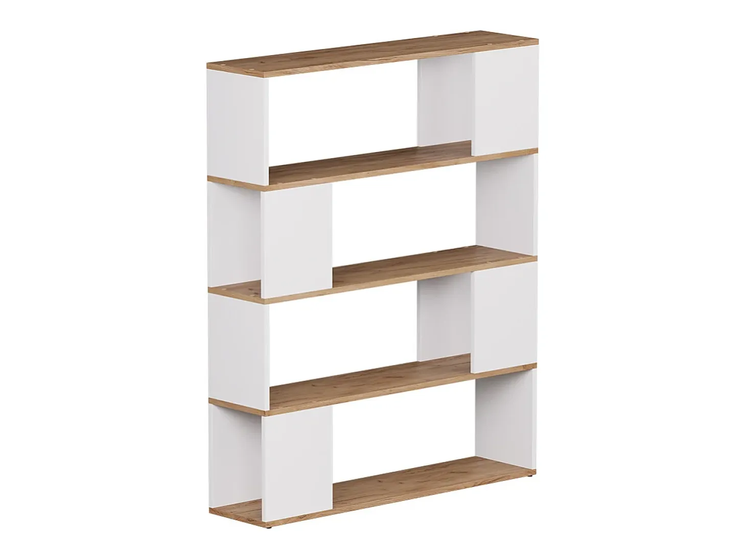 Separador de ambientes roble blanco/dorado 100x24x124.5 eneos