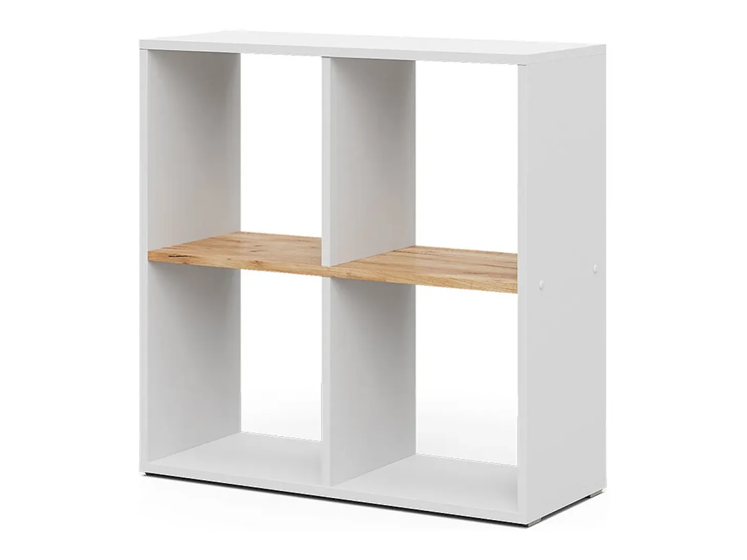 Separador de ambientes roble blanco/dorado 72x29x72.6 tetra