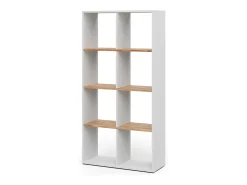 Separador de ambientes roble blanco/dorado 143x29x72 scutum