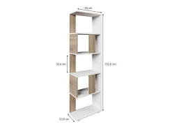 Separador de ambientes sonoma/blanco 45x23.6x162.6