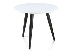 Set de 2 mesitas auxiliares redondas de 52-42x50-40x50-40 cm en color blanco Dandi