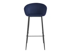 Set de 2 sillas de bar de terciopelo azul 75 cm - Marquise