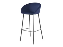 Set de 2 sillas de bar de terciopelo azul 75 cm - Marquise