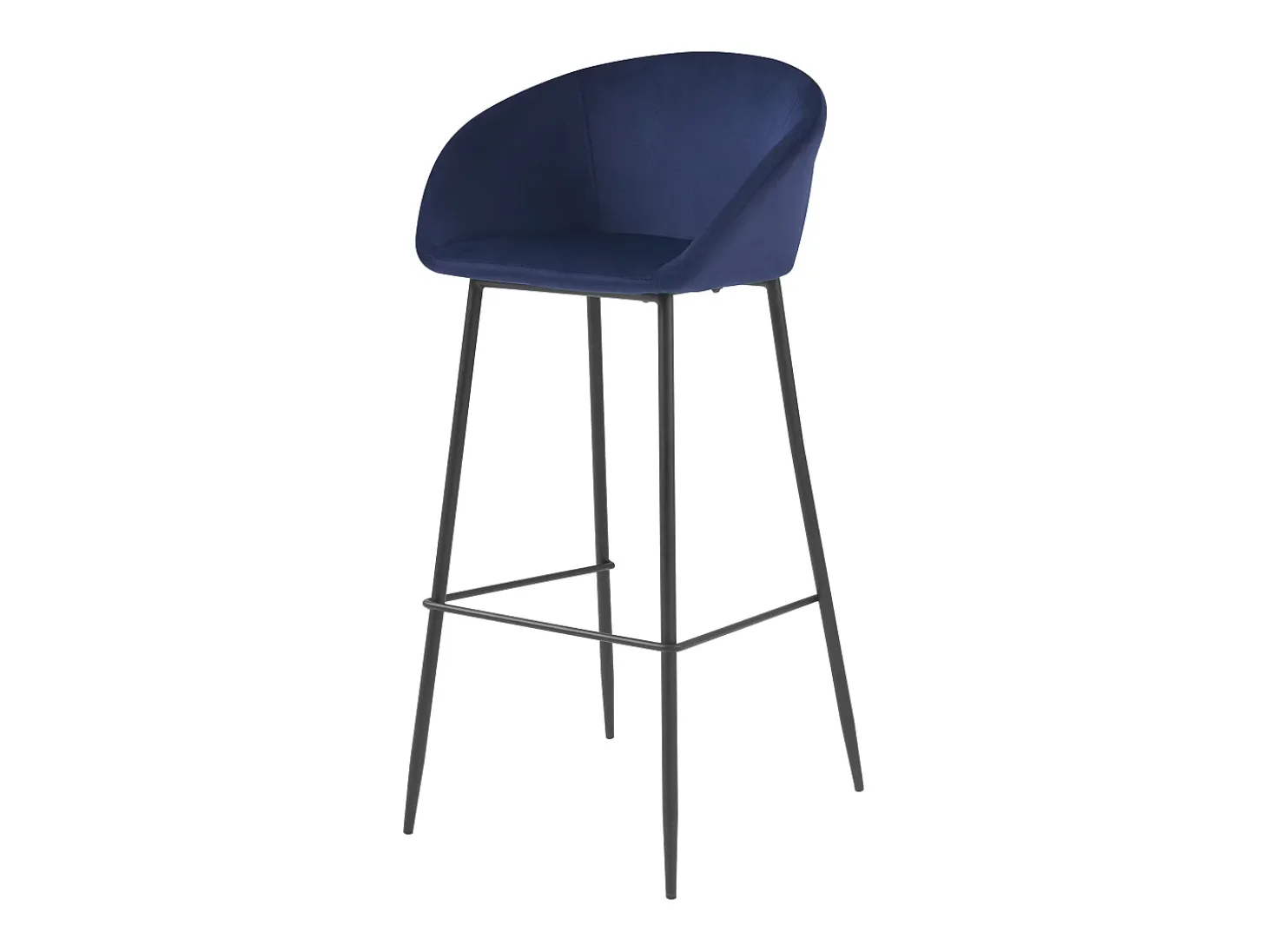 Set de 2 sillas de bar de terciopelo azul 75 cm - Marquise