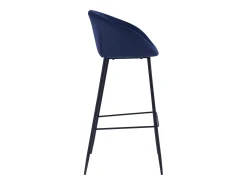 Set de 2 sillas de bar de terciopelo azul 75 cm - Marquise