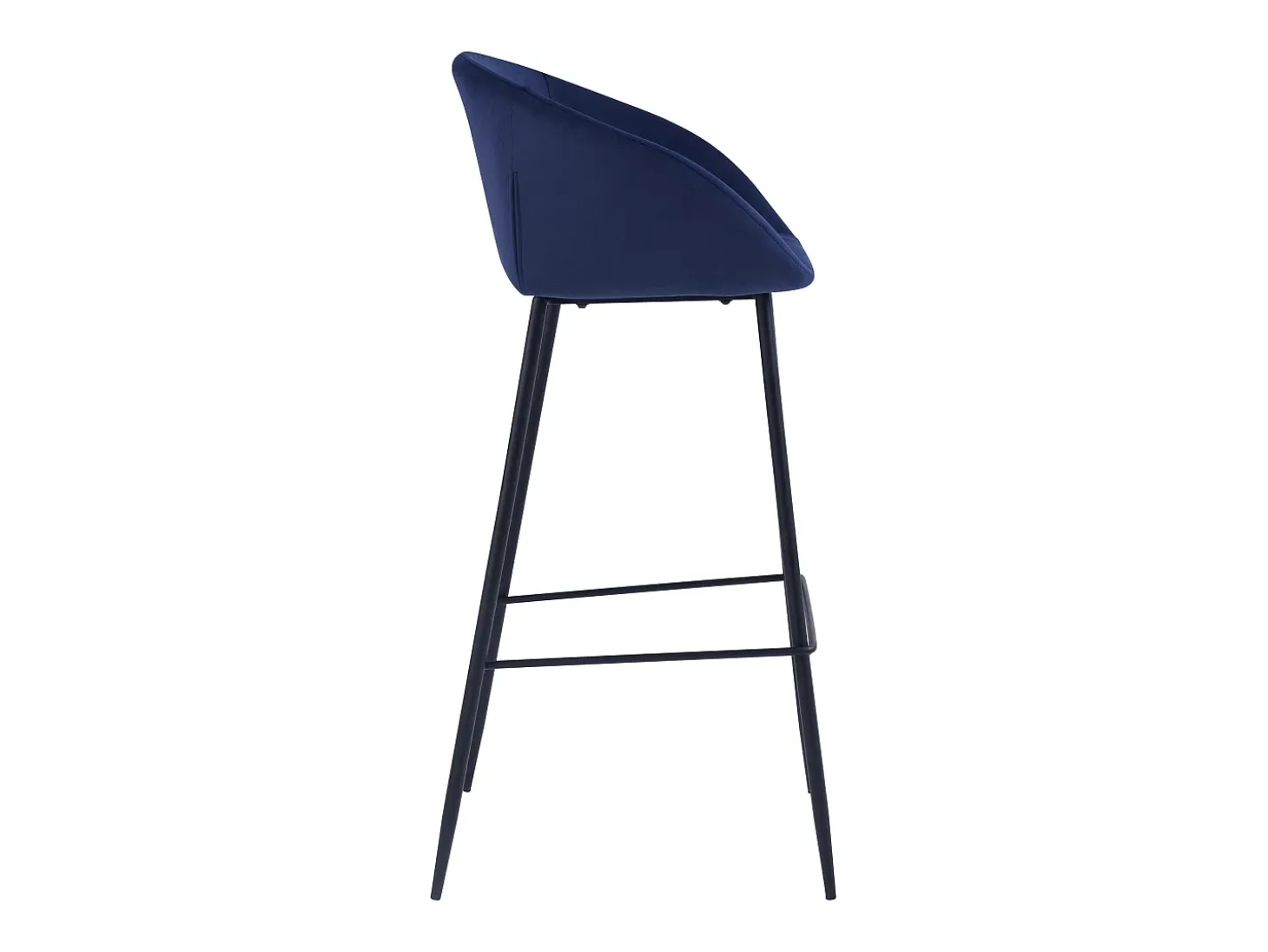 Set de 2 sillas de bar de terciopelo azul 75 cm - Marquise