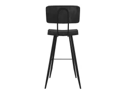 Set de 2 sillas de bar de cuero sintético gris/negro 76 cm - Texas