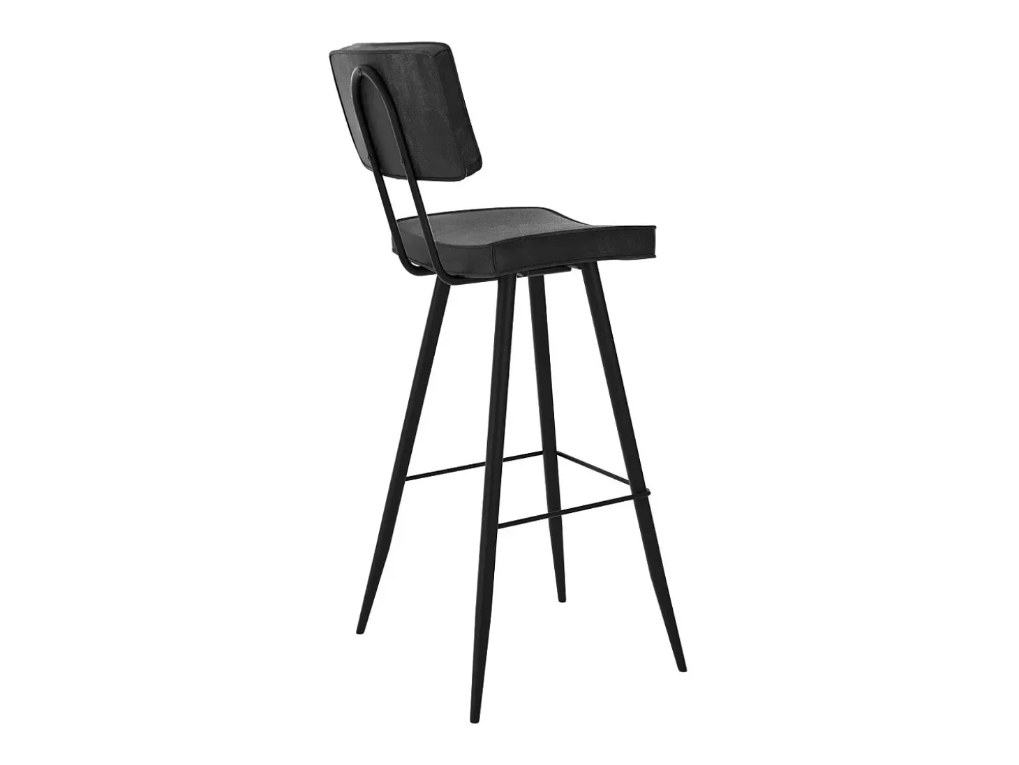 Set de 2 sillas de bar de cuero sintético gris/negro 76 cm - Texas