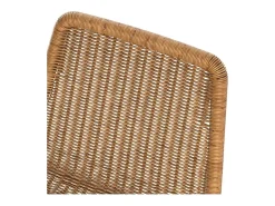 Set de 2 sillas de bar de resina tejida marrón 76 cm - Mandya
