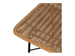 Set de 2 sillas de bar de resina tejida marrón 76 cm - Mandya