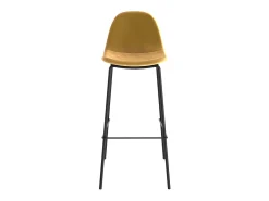 Set de 2 sillas de bar de terciopelo amarillo 75 cm - Henrik
