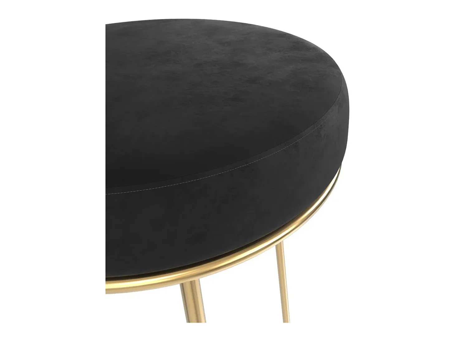 Set de 2 sillas para isla de cocina de terciopelo negro 63 cm - Kendal