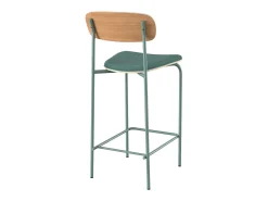 Set de 2 sillas para isla central en tela azul pato 65 cm - Alba