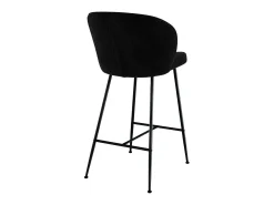 Set de 2 sillas para isla de cocina en tejido bouclé negro 66 cm - Groom