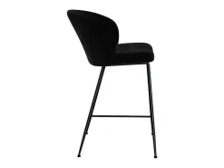 Set de 2 sillas para isla de cocina en tejido bouclé negro 66 cm - Groom