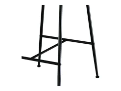 Set de 2 sillas para isla de cocina en tejido bouclé negro 66 cm - Groom