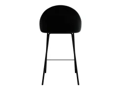 Set de 2 sillas para isla de cocina en terciopelo negro 65 cm - Misty