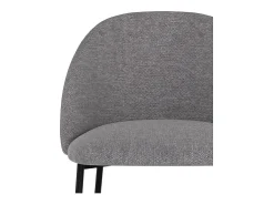 Set de 2 sillas para isla de cocina en tela moteada gris oscuro 66 cm - Karl