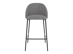 Set de 2 sillas para isla de cocina en tela moteada gris oscuro 66 cm - Karl