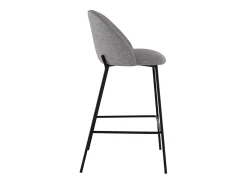 Set de 2 sillas para isla de cocina en tela moteada gris oscuro 66 cm - Karl