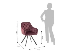 Set de 2 Sillónes ALEXA Merlot