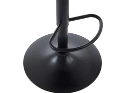 Set de 2 taburetes de bar de bouclette de tela y metal - Blanco y Negro - MONTENEGRO