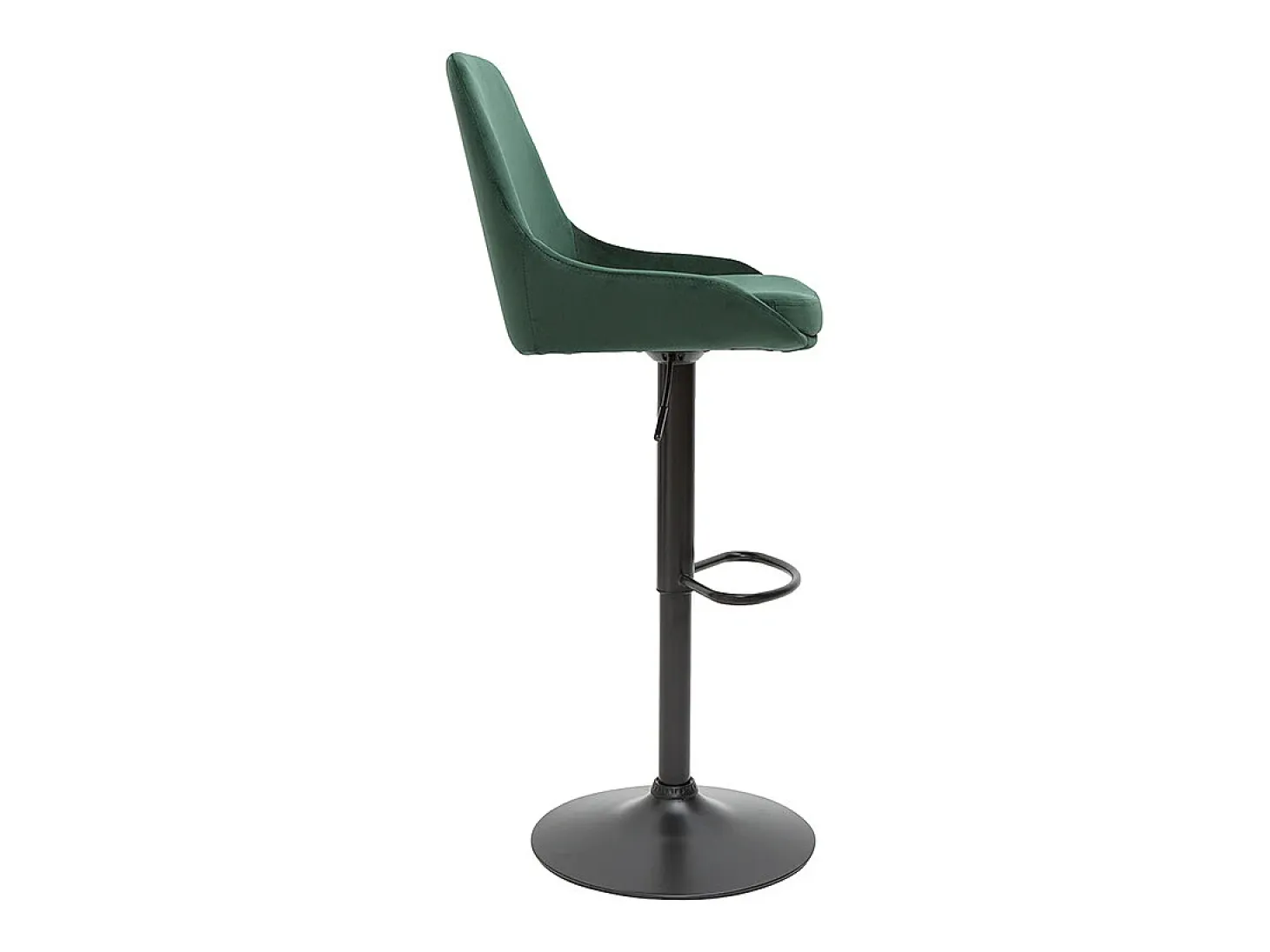 Set de 2 taburetes de cocina de diseño regulables terciopelo verde HOLO