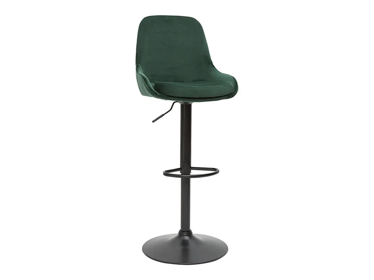 Set de 2 taburetes de cocina de diseño regulables terciopelo verde HOLO