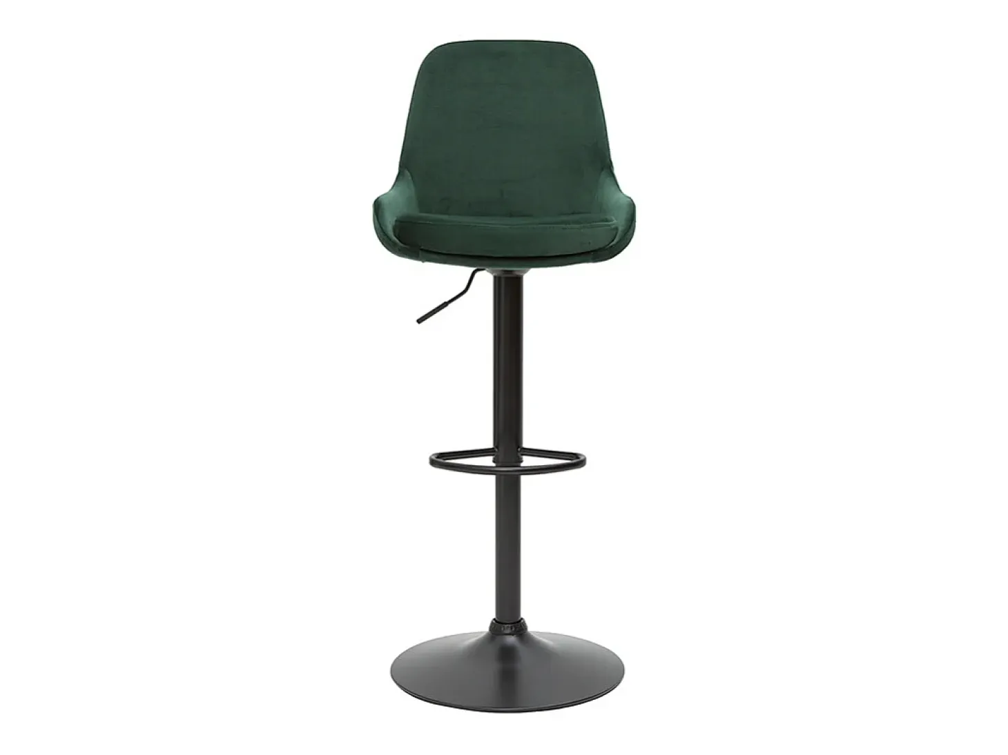 Set de 2 taburetes de cocina de diseño regulables terciopelo verde HOLO