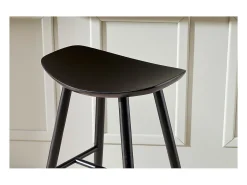 Set de 2 taburetes de cocina negros 65 cm DEMORY