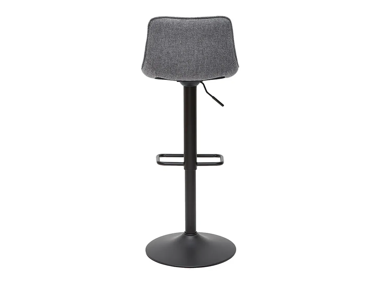 Set de 2 taburetes de cocina regulables y giratorios 360º de tejido efecto aterciopelado gris y metal negro BOOST