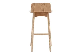 Set de 2 taburetes de cocina nórdicos madera clara 65 cm BALTIK