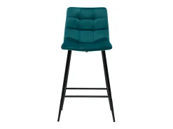 Set de 2 taburetes de cocina de diseño de terciopelo azul petróleo 65 cm MAXWELL
