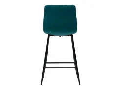 Set de 2 taburetes de cocina de diseño de terciopelo azul petróleo 65 cm MAXWELL
