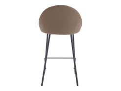 Set de 2 taburetes para isla de cocina en cuero sintético marrón 65 cm - Misty