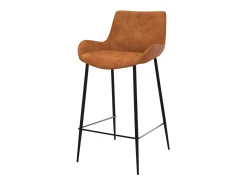 Set de 2 taburetes para isla de cocina en sintético camello 65 cm - Pirata