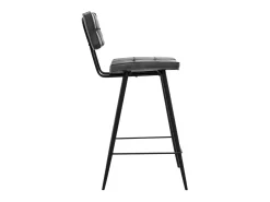 Set de 2 taburetes para isla de cocina gris/negro 66 cm - Texas