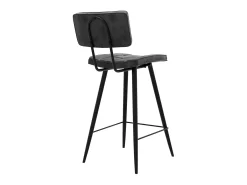 Set de 2 taburetes para isla de cocina gris/negro 66 cm - Texas