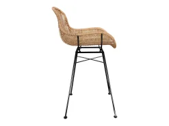 Set de 2 taburetes para isla de cocina en resina tejida natural 65 cm - Carmela