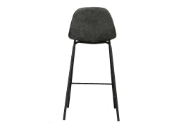 Set de 2 taburetes para isla de cocina de sintético gris/negro 65 cm - Henrik