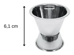 Set de cóctel Fackelmann inox 750 ml con dosificador doble cara 2/4 cl y 3 cucharas-pajitas de 18 cm