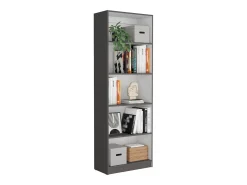 Set de estanteria de oficina home de 3 piezas en melamina con estantes y 2 puertas , 180.6 cm X 188.4 cm X 29.9 cm , Multicolor