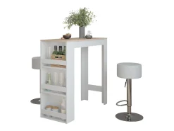 Set de mesa de bar blanco/sonoma 45x110x106 repose