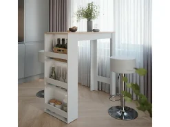 Set de mesa de bar blanco/sonoma 45x110x106 repose