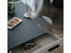 Set de mesa de bar blanco/antracita 67x100x106 repose