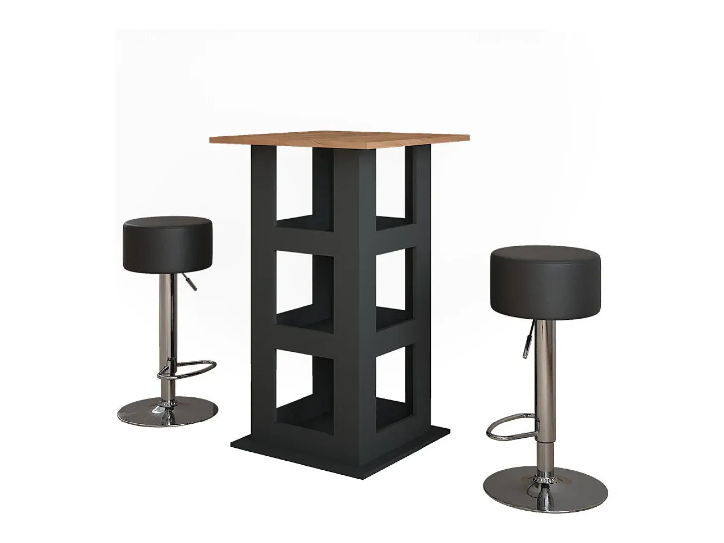 Set de mesa de bar oro power roble/antracita 65x65x106 repose